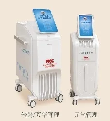 轻奇G领航员系列上方两台设备展示，包含轻龄/芳华管理与元气管理
